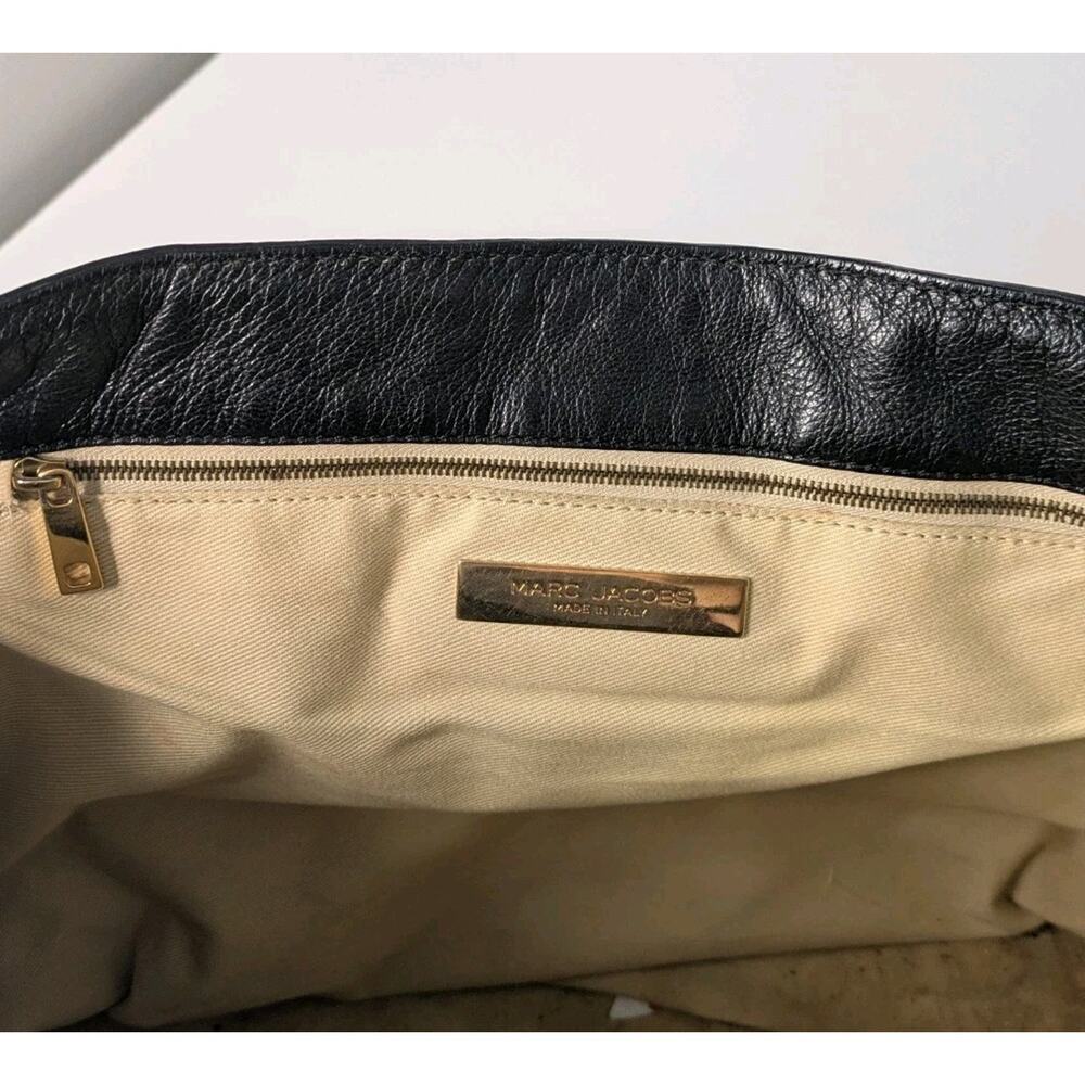 Vintage Marc Jacobs Italy Calfskin Leather Quilted Ursula Tote Shoulder Bag Y2K - Picture 10 of 16